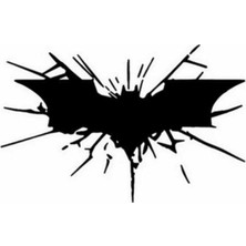 Beta Moda Hub Yarasa Tasarımlı Baskı Çıkarılabilir Su Geçirmez Oto Sticker Siyah 20*6 cm