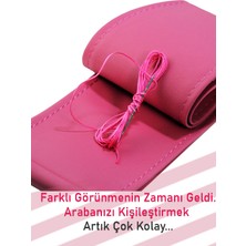 Beta Moda Hub Honda Civic Pembe Deri Dikişli Direksiyon Kılıfı