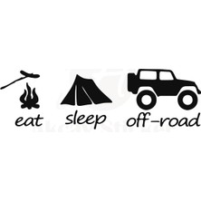 Beta Moda Hub Eat Slepp Offroad Oto Sticker 4x4 Sticker Siyah 40*13 cm