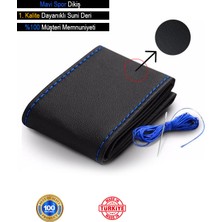 Beta Moda Hub Nissan Almera Deri Direksiyon Kılıfı, Dikmeli Mavi Spor Dikişli