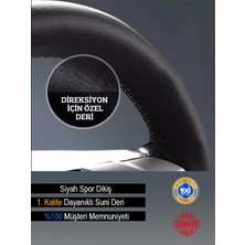 Beta Moda Hub Alfa Romeo Gt Deri Direksiyon Kılıfı, Dikmeli Siyah Spor Dikiş