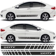 Beta Moda Hub Honda City Için Uyumlu Aksesuar Oto Yan Şerit Sticker