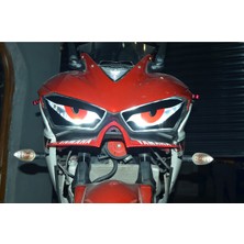 Beta Moda Hub Motosiklet Sticker Kızgın Göz Far Gözü Far Filesi Yzf R25 2015-2018 Uyumlu