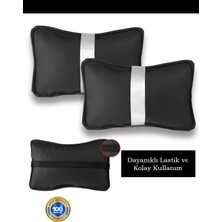 Beta Moda Hub Alfa Romeo 33 Oto Koltuk Boyun Yastığı Beyaz Şerit 2 Adet