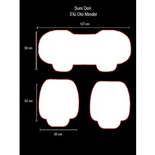 Beta Moda Hub Dacia Duster Ön ve Arka Takım Koltuk Minderi Kılıf Siyah Suni Deri Sarı Dikişli