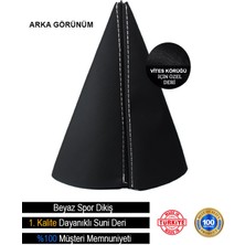 Beta Moda Hub Kia Sorento Siyah Deri Özel Tasarım Beyaz Şerit Spor Dikiş Vites Körüğü