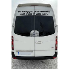 Beta Moda Hub Oto Cam Yazı Sözleri Ticari-Servis-Dolmuş-Panelvan Uzun Sticker Model 42
