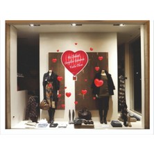 Beta Moda Hub Sevgililer Günü Cam Sticker Yapışkanlı