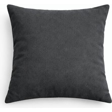 PerdeYap Kadife Dokulu Koyu Gri Kırlent Yastık Kılıfı Antrasit ( 1 Adet )