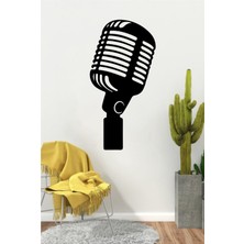 Beta Moda Hub Mülsüm Gürses Mikrofon Müzik Duvar Sticker Yapıştırma (Sudan ve Nemden Etkilenmez)