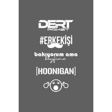 Beta Moda Hub Oto Arka Cam Sticker Model 51 Beyaz 40*20 cm