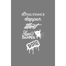 Beta Moda Hub Oto Arka Cam Sticker Model 1 Ingilizce Beyaz 40*20 cm