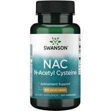 Swanson Premium- Nac (Özelsporcugıdaları) N-Acetyl Cysteine 600MG 100 Capsul.abd Menşei.49.