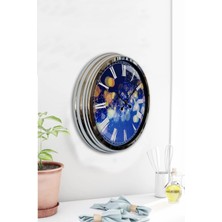 Kasva Concept 40 cm Krom Metal Diş Hekimi Duvar Saati