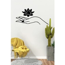 Beta Moda Hub Narin Ellerin Üzerindeki Çiçek Duvar Sticker Yapıştırma (Sudan ve Nemden Etkilenmez)