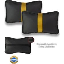 Beta Moda Hub Daihatsu Sirion Oto Koltuk Boyun Yastığı Sarı Şerit 2 Adet