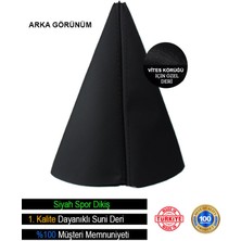 Beta Moda Hub Kia Picanto Siyah Deri Özel Tasarım Siyah Spor Dikiş Vites Körüğü