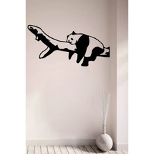 Beta Moda Hub Ağaçta Uyuyan Panda Duvar Sticker Yapıştırma (Sudan ve Nemden Etkilenmez)
