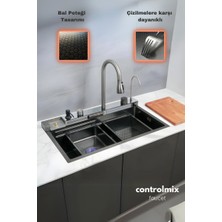 7 Fonksiyonlu Akıllı Teknolojik Eviye Seti 304 Paslanmaz Yeni Model Fonksiyonel Mutfak Evyesi