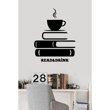 Beta Moda Hub Kahve ve Kitap Köşesi Duvar Sticker Yapıştırma (Sudan ve Nemden Etkilenmez)