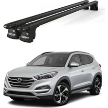 Today Auto Trio-Iı Tucson (2015 ve Sonrası) Uyumlu Siyah Kilitli Ara Atkı 120CM Port Bagaj Tavan Barı