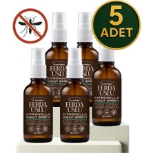 Citronella Koruyucu Vücut Spreyi 5'li Set- Okaliptus + Çay Ağacı + Nane 50 ml