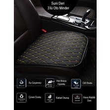 Beta Moda Hub Mercedes G Ön ve Arka Takım Koltuk Minderi Kılıf Siyah Suni Deri Sarı Dikişli