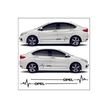 Beta Moda Hub Opel Astra J Için Uyumlu Aksesuar Yan Şerit Oto Ritim Sticker