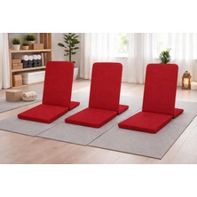 Narespor Meditasyon Sandalyesi Backjack Destekli Yer Minderi Su ve Leke Tutmaz Duck Kumaş 3 Adet