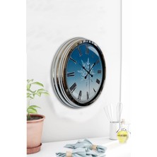 Kasva Concept Hediyelik Saat Dekoratif 40 cm Krom Metal Batman Duvar Saati