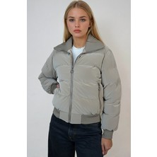 Ohepmoda Yaka Detaylı Kadın Şişme Mont