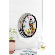Kasva Concept Hediyelik 40 cm Krom Metal Afrikalı Çocuk Duvar Saati Hediyelik