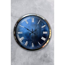 Kasva Concept Hediyelik 40 cm Krom Metal Ekol Duvar Saati