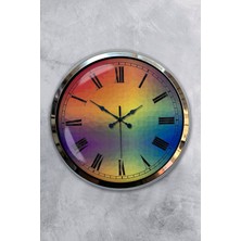 Kasva Concept 40 cm Krom Metal Renk Dünyası Duvar Saati