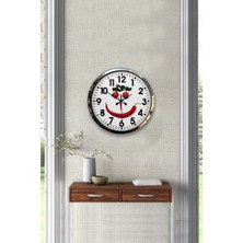 Kasva Concept Hediye Dekoratif 40 cm Krom Metal Çiçek Abbas Duvar Saati