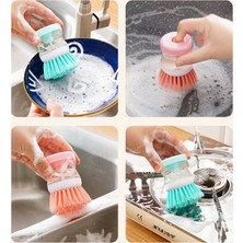 Gusion Deterjan Hazneli Bulaşık Yıkama Fırçası Deterjan Pompasına Bastığınızda Fırça Aralarından Doldurur