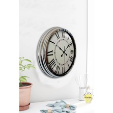 Kasva Concept Hediyelik 40 cm Krom Metal Horos Duvar Saati