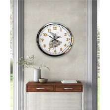 Kasva Concept Hediyelik 40 cm Krom Metal Zemin Duvar Saati