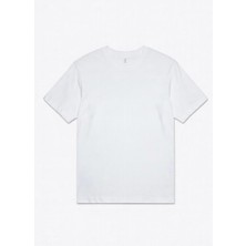 Oversize Düz Tişört %100 Pamuk 30/1 Penye Bisiklet Yaka