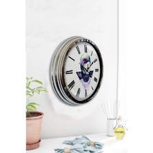 Kasva Concept 40 cm Krom Metal La Crosse Duvar Saati