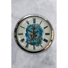 Kasva Concept Hediyelik 40 cm Krom Metal Diyetisyen Duvar Saati