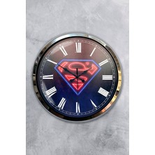 Kasva Concept 40 cm Krom Metal Vintage Duvar Saati Hediyelik