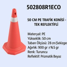 Zeplin Trafik Konisi | Tek Reflektifli – 50 cm Pe