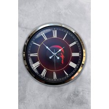 Kasva Concept Hediyelik 40 cm Krom Metal Kaplan Duvar Saati