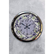 Kasva Concept 40 cm Krom Metal Yorticalture Duvar Saati Hediyelik