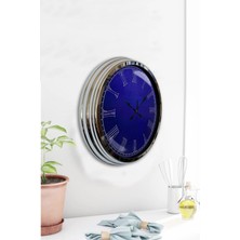 Kasva Concept Hediyelik 40 cm Krom Metal Sarı Roma Rakamlı Duvar Saati