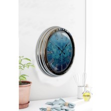 Kasva Concept 40 cm Krom Metal Eskitme Romen Duvar Saati