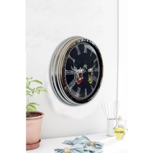 Kasva Concept 40 cm Krom Metal Mutfak Duvar Saati