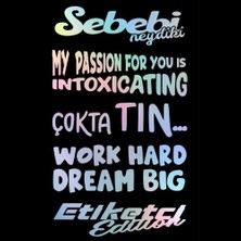 Beta Moda Hub Hologram Arka Cam Oto Sticker Set