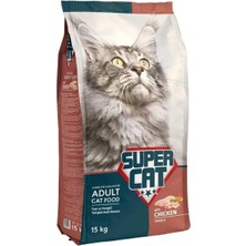 Super Cat 15 kg Yetişkin Kedi Maması Tavuklu